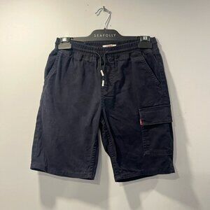 Levi’s Boys Black Cargo Jogger Shorts Size Large 10 12 Casual Everyday Wear